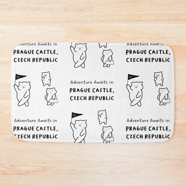 Item preview, Adventure Awaits in Prague Castle, Czech Republic | Cute Cat Characters in Minimalist Line Art designed and sold by RM-Journey.