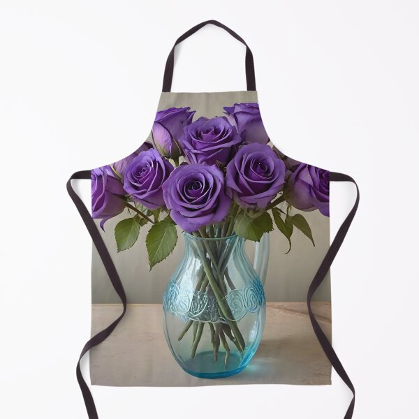 Artikelvorschau, Schöne lila Rosen und blaue Vase entworfen und verkauft von BougieSouthern.