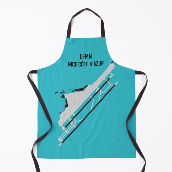 Item preview, NICE Côte d'Azur LFMN Airport B&W Black Runways designed and sold by AeroArtCreation.