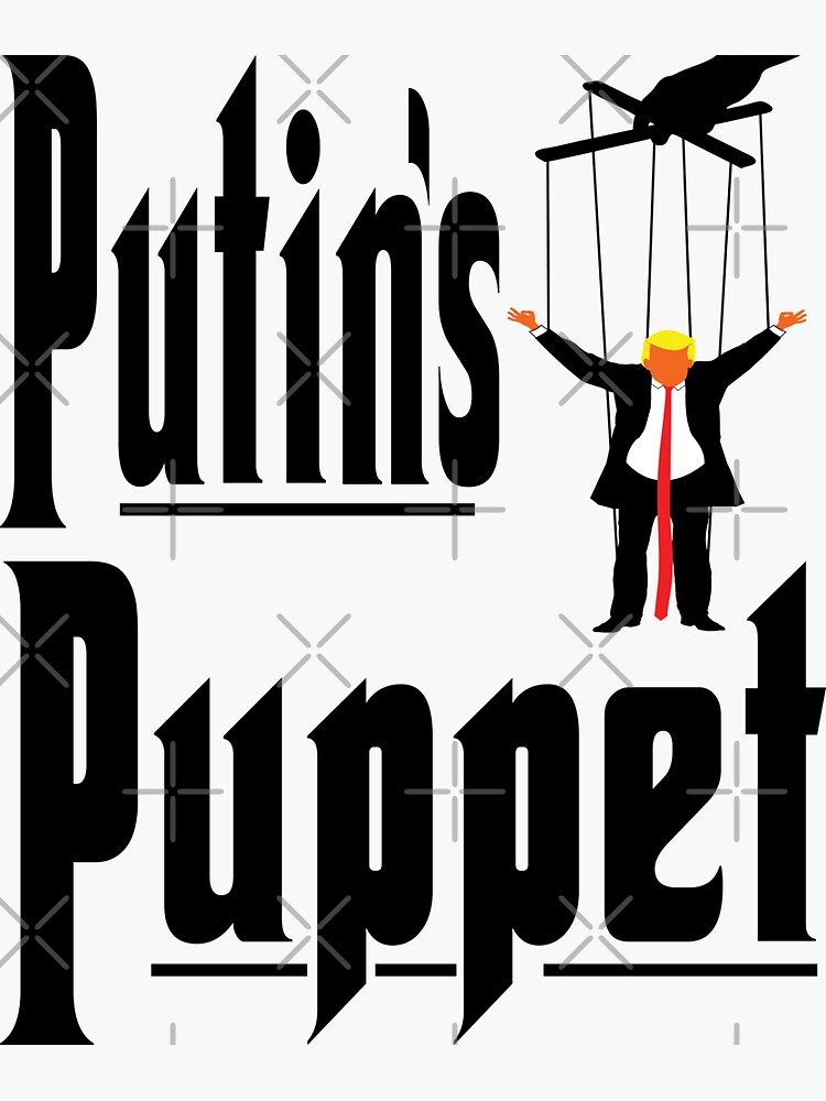 Thumbnail 3 of 3, Sticker, Putins Puppet Trump designed and sold by EthosWear.