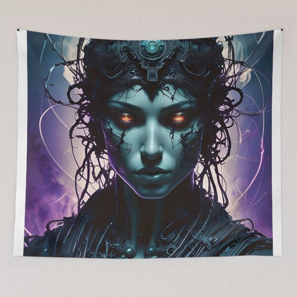 Item preview, Dark Cyber Prophet - Sci Fi Art concept designed and sold by Delerat7.