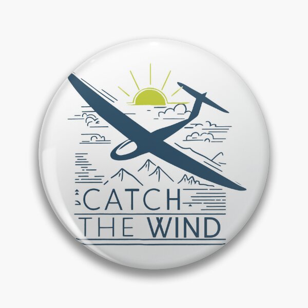 Item preview, CATCH THE WIND Glider Plane Pilot Sailplane Biplane aerial floating soaring designed and sold by These_Prints.