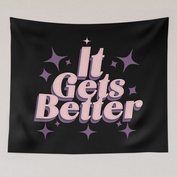 Item preview, It Gets Better - Inspirational Quote designed and sold by signshirtz.