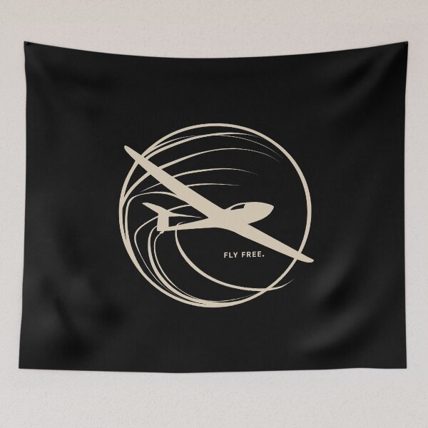 Item preview, FLY FREE Glider Plane Pilot Sailplane aerial floating soaring designed and sold by These_Prints.