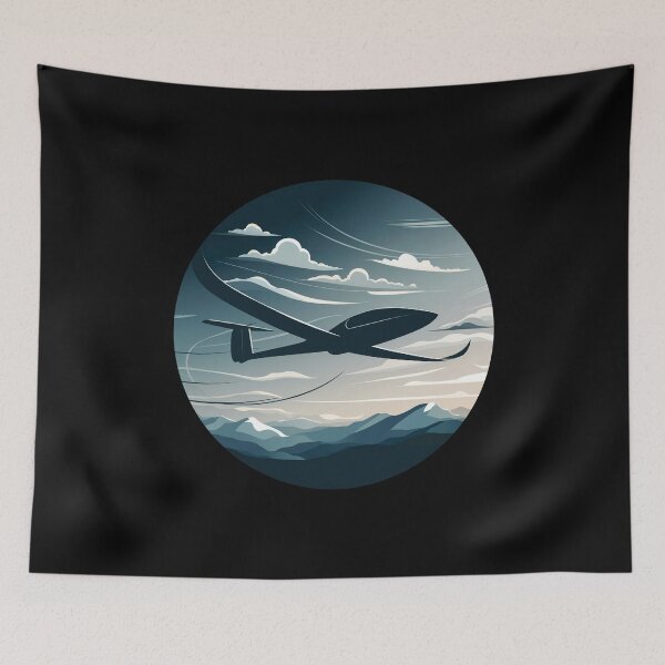 Item preview, Glider Plane Pilot Sailplane aerial floating soaring designed and sold by These_Prints.