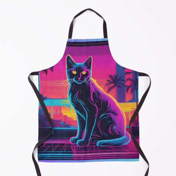 Item preview, Retro Wave Cat : Neon Nights designed and sold by Pterodak.
