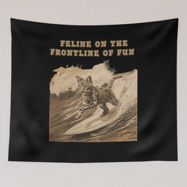 Item preview, Feline On The Frontline Of Fun designed and sold by mirciashop.