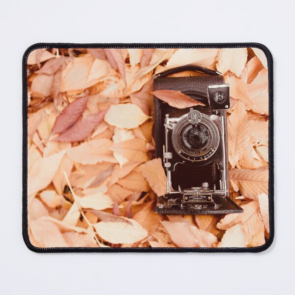 Item preview, Vintage Camera In Autumn Colored Leaves designed and sold by FeatherfallSTU.