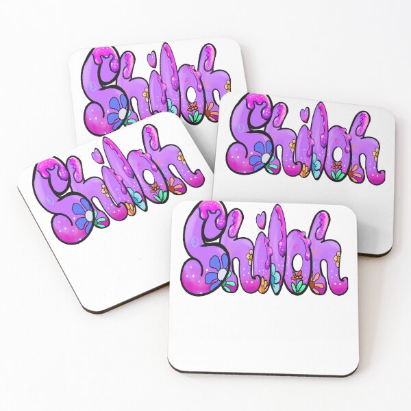 Item preview, Shiloh popular girls name woman women’s first name in purple drip calligraphy Shiloh designed and sold by Artonmytee.