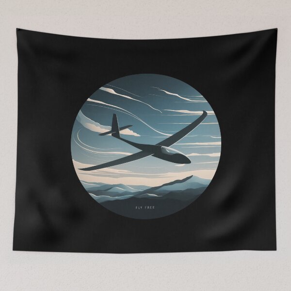 Item preview, FLY FREE Glider Plane Pilot Sailplane aerial floating soaring designed and sold by These_Prints.
