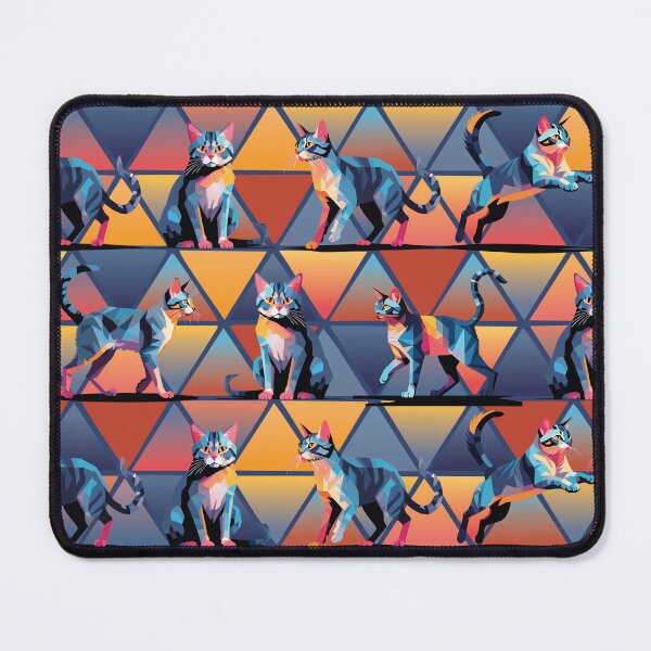 Item preview, Cats On Graphic Grid designed and sold by Pamelandia.