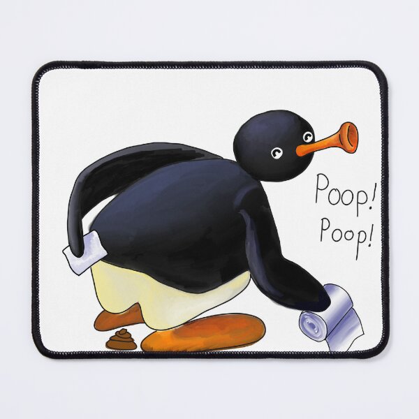 Item preview, Cute penguin (pingu) having a poo. Poop! Poop! designed and sold by CJsRandoms.
