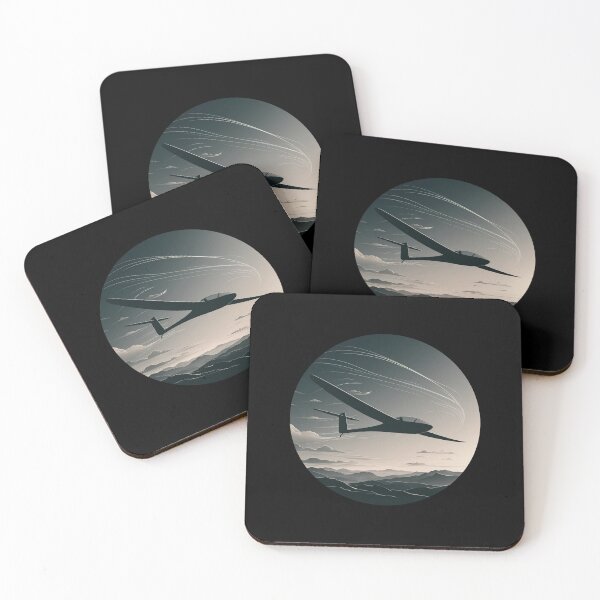 Item preview, Glider Plane Pilot Sailplane aerial floating soaring designed and sold by These_Prints.
