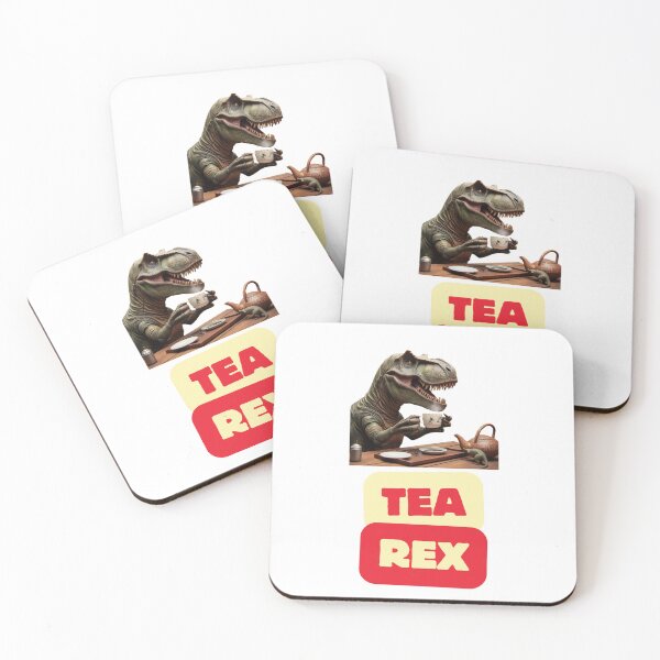 Item preview, Tea Rex - Tyrannosaurus Rex Enjoying Tea in Humorous Style designed and sold by tuschollos.