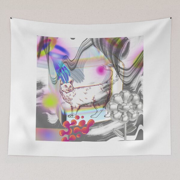 Item preview, Cat abstract art designed and sold by Abelievingheart.