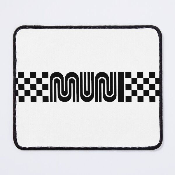 Item preview, MUNI - San Francisco Municial Railroad unique checkered black and white designed and sold by PIXEL POP DESIGNS - Beyond the Norm!.