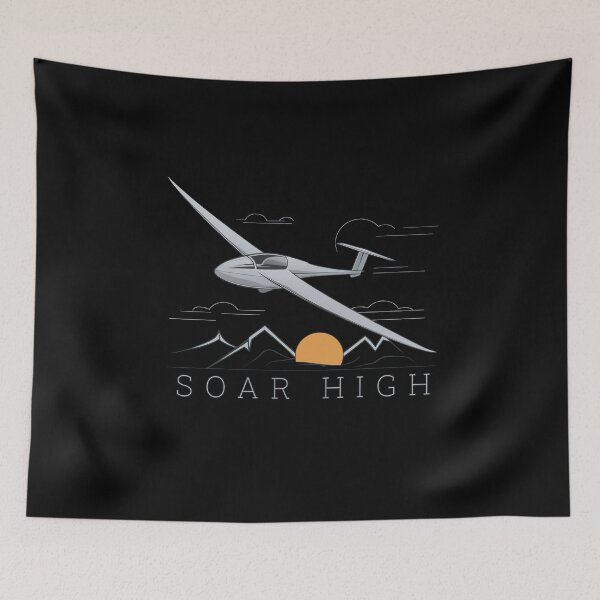 Item preview, Soar High Glider Plane Pilot Sailplane aerial floating soaring designed and sold by These_Prints.