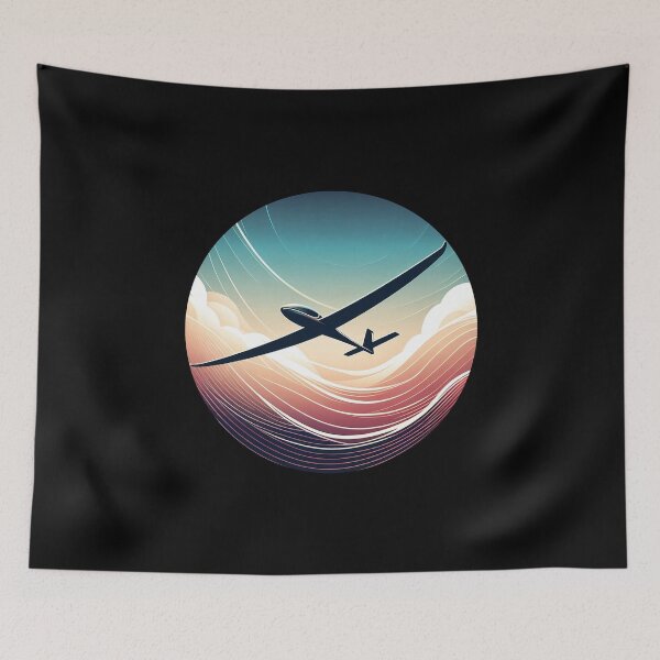 Item preview, Glider Plane Pilot Sailplane aerial floating soaring designed and sold by These_Prints.