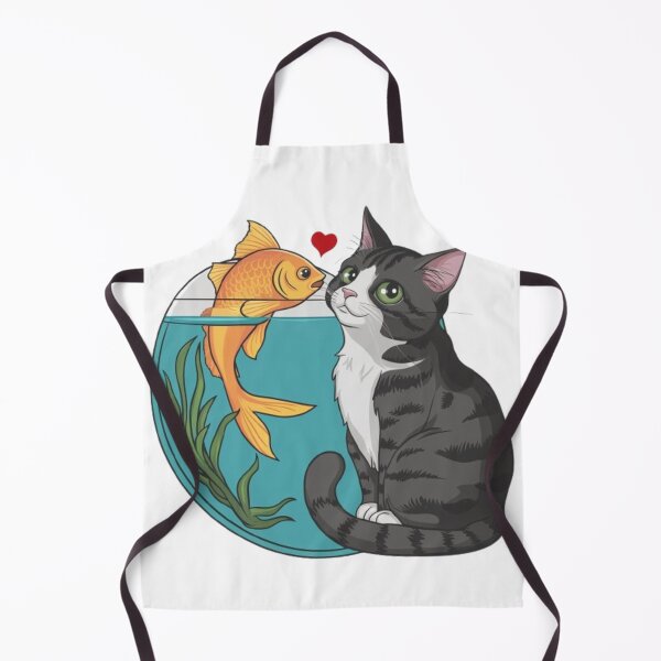 Item preview, Cat and Goldfish - Love Story designed and sold by FugitiveLJ27.