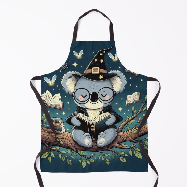 Item preview, Magical Koala Wizard Reading in Enchanted Forest designed and sold by merve02shop.