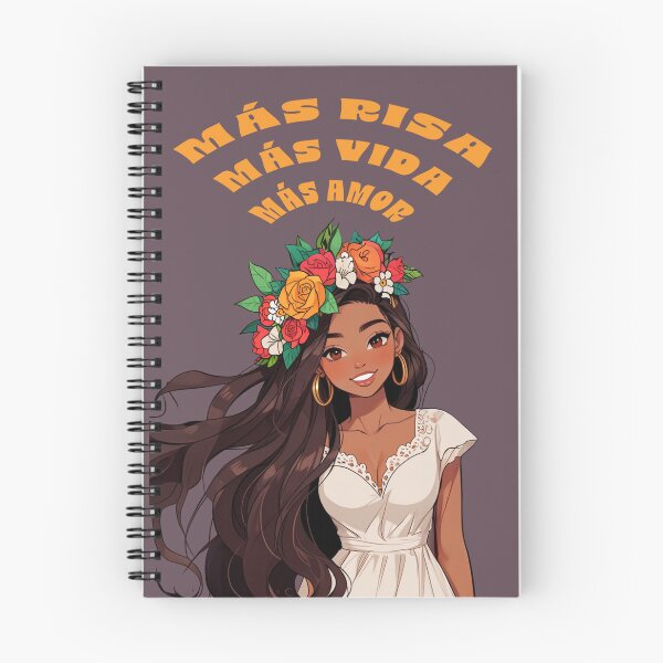 Item preview, MORE LAUGHTER MORE LIFE MORE LOVE POSITIVE SPANISH QUOTES ANIME ILLUSTRATION designed and sold by La Loca.