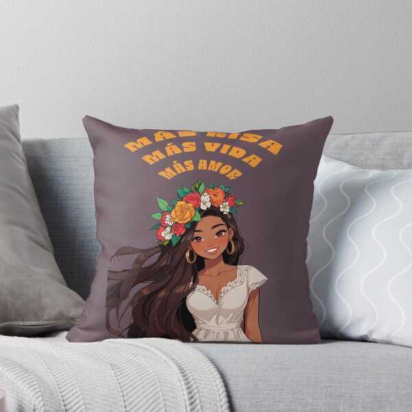 Item preview, MORE LAUGHTER MORE LIFE MORE LOVE POSITIVE SPANISH QUOTES ANIME ILLUSTRATION designed and sold by La Loca.