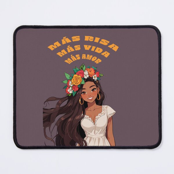 Item preview, MORE LAUGHTER MORE LIFE MORE LOVE POSITIVE SPANISH QUOTES ANIME ILLUSTRATION designed and sold by La Loca.