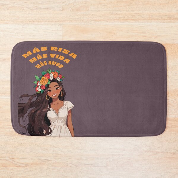 Item preview, MORE LAUGHTER MORE LIFE MORE LOVE POSITIVE SPANISH QUOTES ANIME ILLUSTRATION designed and sold by La Loca.