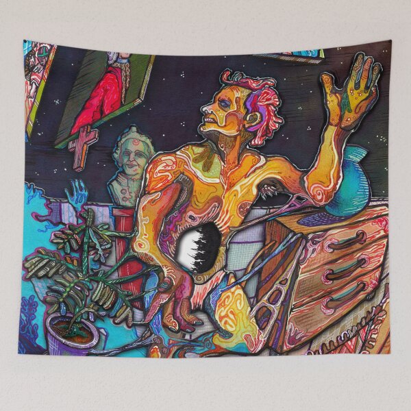 Item preview, Steppenwolf Illustration, Chapter III. A4 drawing, mixed media. designed and sold by Mishelle-Sherri.