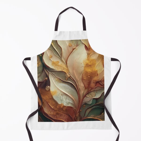 Item preview, Rustic Vintage floral leaves in neutral colours, abstract, earthy green, off white and gold designed and sold by navitalidesign.