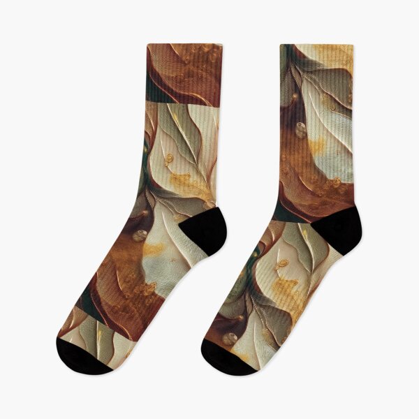 Item preview, Rustic Vintage floral leaves in neutral colours, abstract, earthy green, off white and gold designed and sold by navitalidesign.
