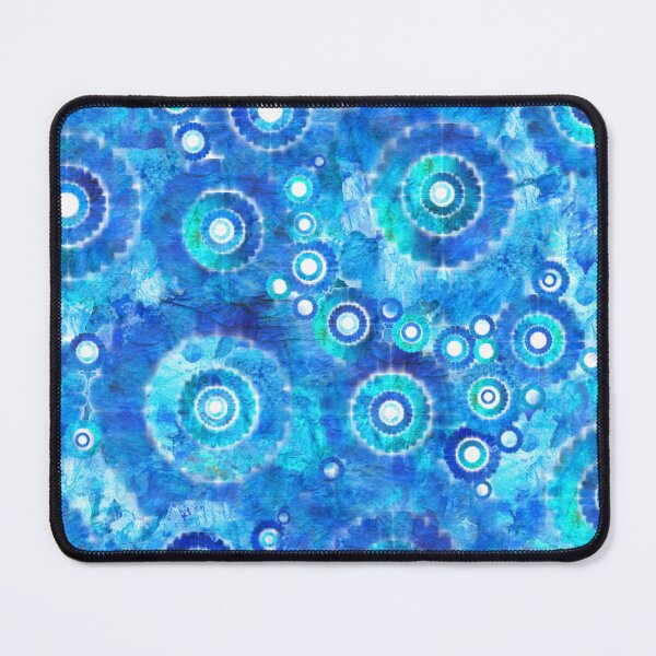 Item preview, Blue Drops Batik Circle Art designed and sold by Sharon Cummings Art.