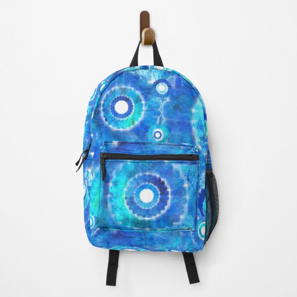 Item preview, Blue Drops Batik Circle Art designed and sold by Sharon Cummings Art.