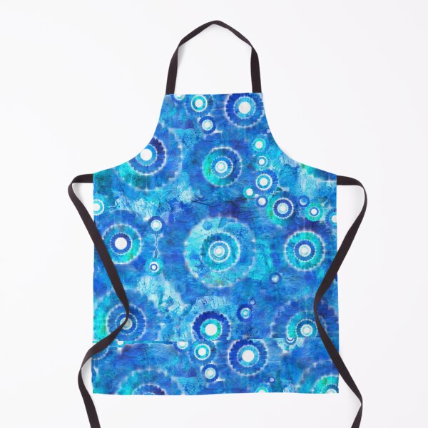 Item preview, Blue Drops Batik Circle Art designed and sold by Sharon Cummings Art.