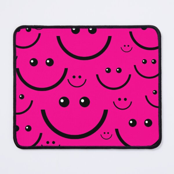 Item preview, pink happy face pattern print  designed and sold by Gossip Rag.