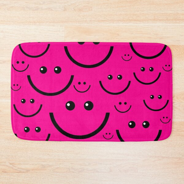 Item preview, pink happy face pattern print  designed and sold by Gossip Rag.