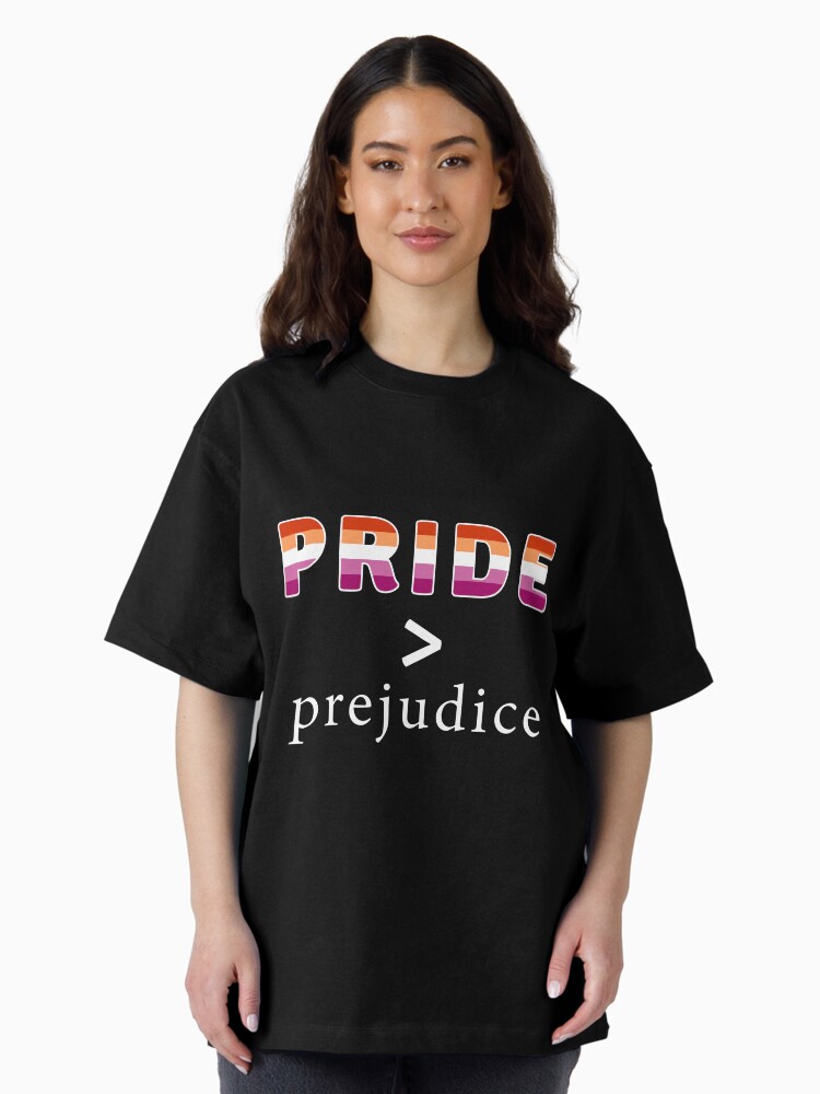Thumbnail 1 of 7, Oversized T-Shirt, Pride & Prejudice Lesbian Pride designed and sold by AmateurAusten.