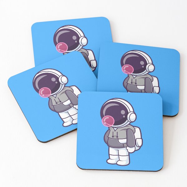 Item preview,  Cute Astronaut Blowing Gum Cartoon Vector Icon Illustration designed and sold by hjian8219.