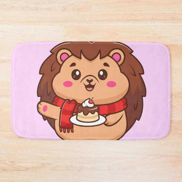 Item preview, Cute Hedgehog Holding Birthday Cake Cartoon Vector Icon Illustration designed and sold by hjian8219.