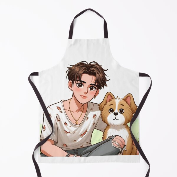 Item preview, Trendy Cartoon Character with Dog in Ripped Shirt designed and sold by daruneenok.