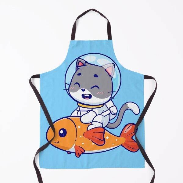 Item preview, Cute Cat Astronaut Riding Fish Cartoon Vector Icon Illustration designed and sold by hjian8219.