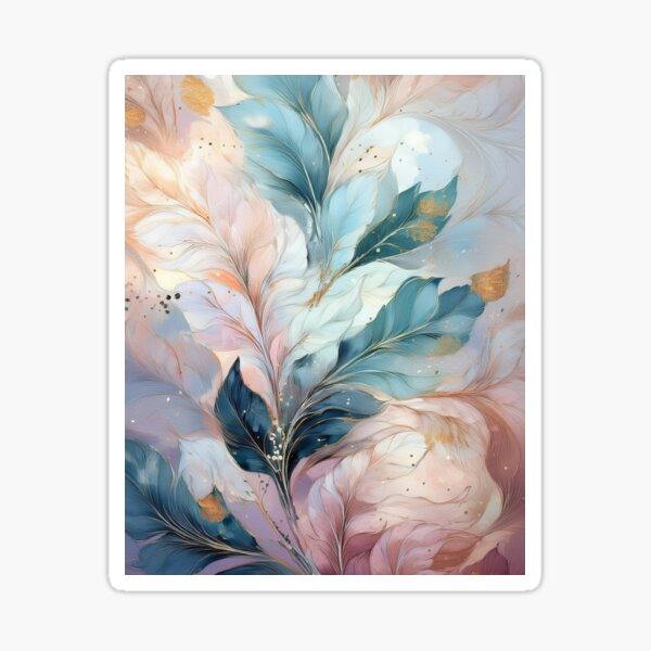 Item preview, Textured Rustic Vintage floral leaves in neutral colours, shades of pink, green and gold designed and sold by navitalidesign.