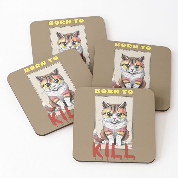 Item preview, BORN TO KILL ADORABLE KITTY GIF designed and sold by La Loca.