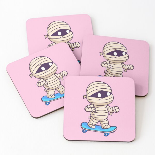Item preview, Cute Mummy Playing Skateboard Cartoon Vector Icon Illustration designed and sold by hjian8219.