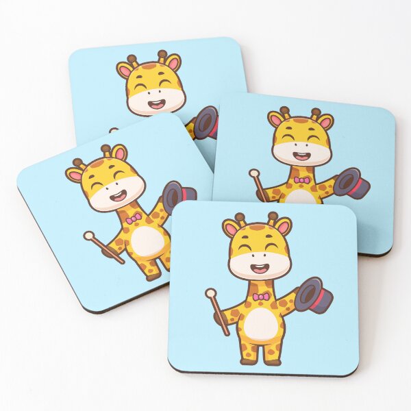 Item preview, Cute Giraffe Magician Holding Magic Wand and Hat Cartoon Vector Icon Illustration designed and sold by hjian8219.