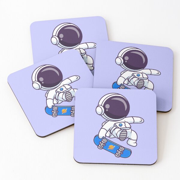 Item preview,  Cute Astronaut Playing Skateboard Cartoon Vector Icon Illustration designed and sold by hjian8219.
