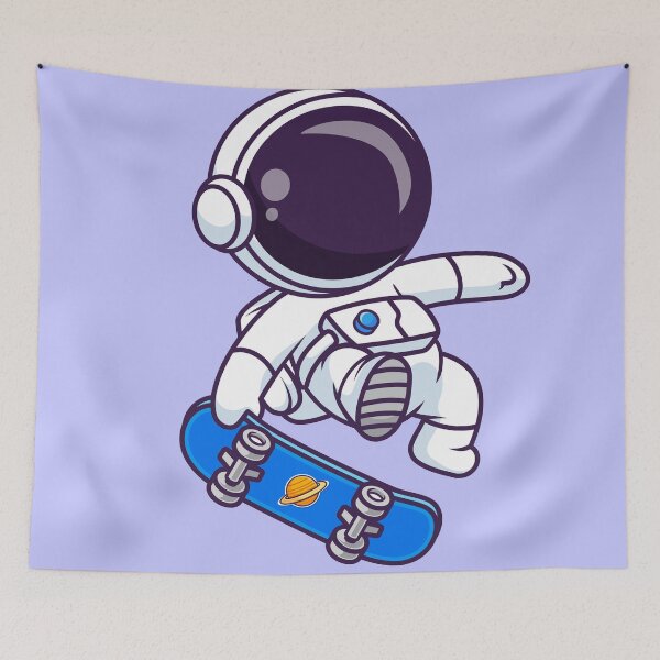Item preview,  Cute Astronaut Playing Skateboard Cartoon Vector Icon Illustration designed and sold by hjian8219.