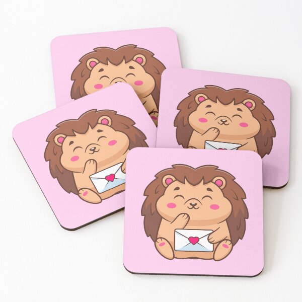 Item preview, Cute Hedgehog Holding Love Envelope Cartoon Vector Icon Illustration designed and sold by hjian8219.