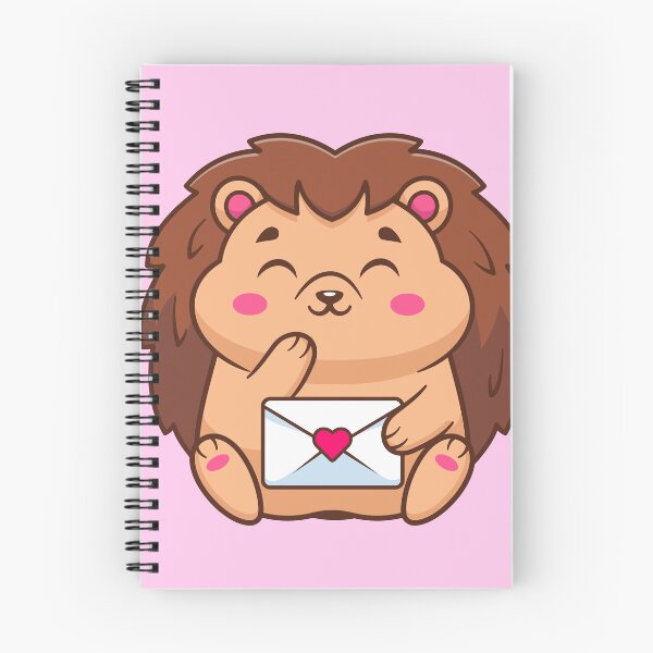 Item preview, Cute Hedgehog Holding Love Envelope Cartoon Vector Icon Illustration designed and sold by hjian8219.