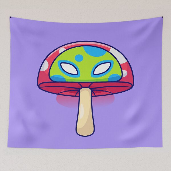 Item preview, Cute Mushroom Wearing Mask Cartoon designed and sold by hjian8219.
